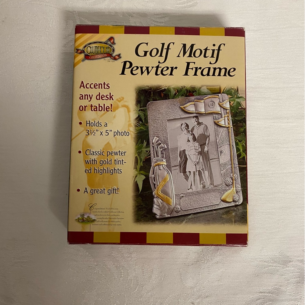 Golf Motif Pewter Frame